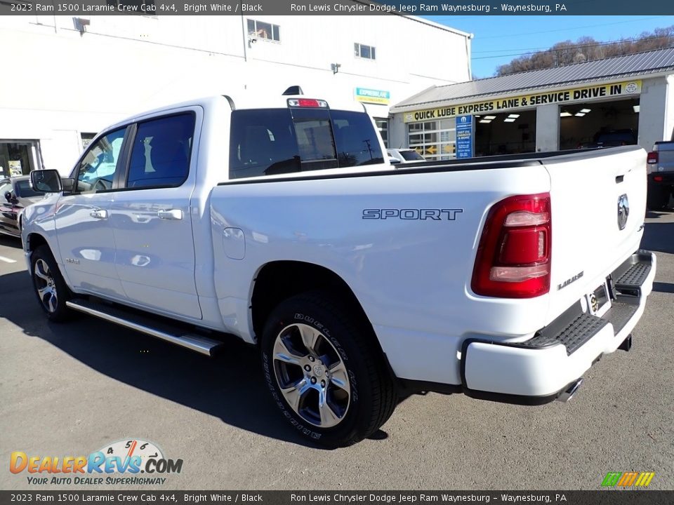 2023 Ram 1500 Laramie Crew Cab 4x4 Bright White / Black Photo #3