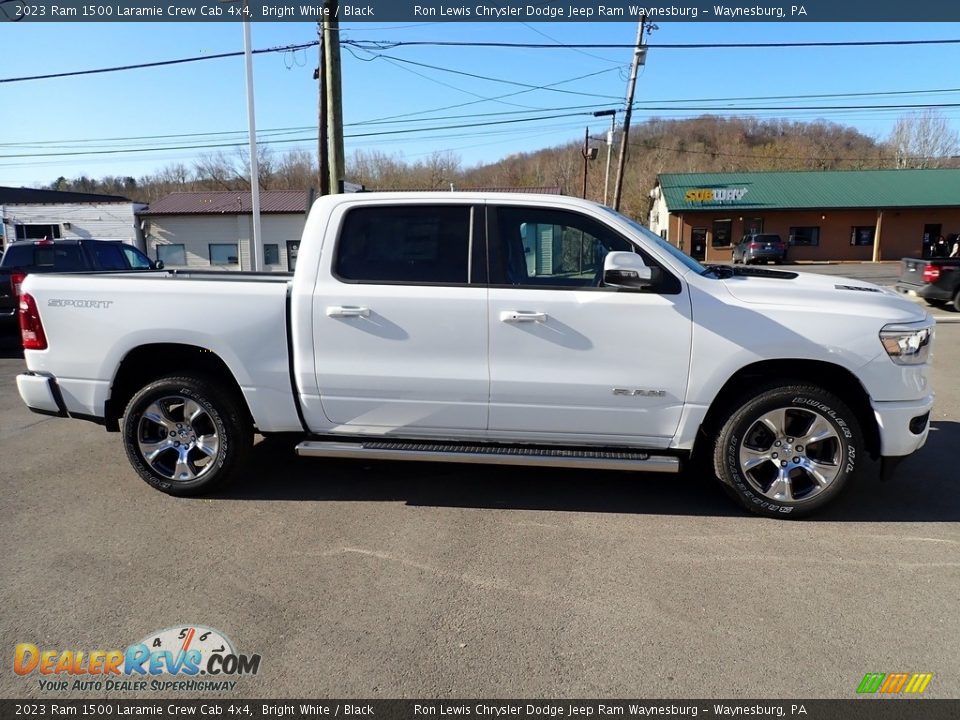 2023 Ram 1500 Laramie Crew Cab 4x4 Bright White / Black Photo #7