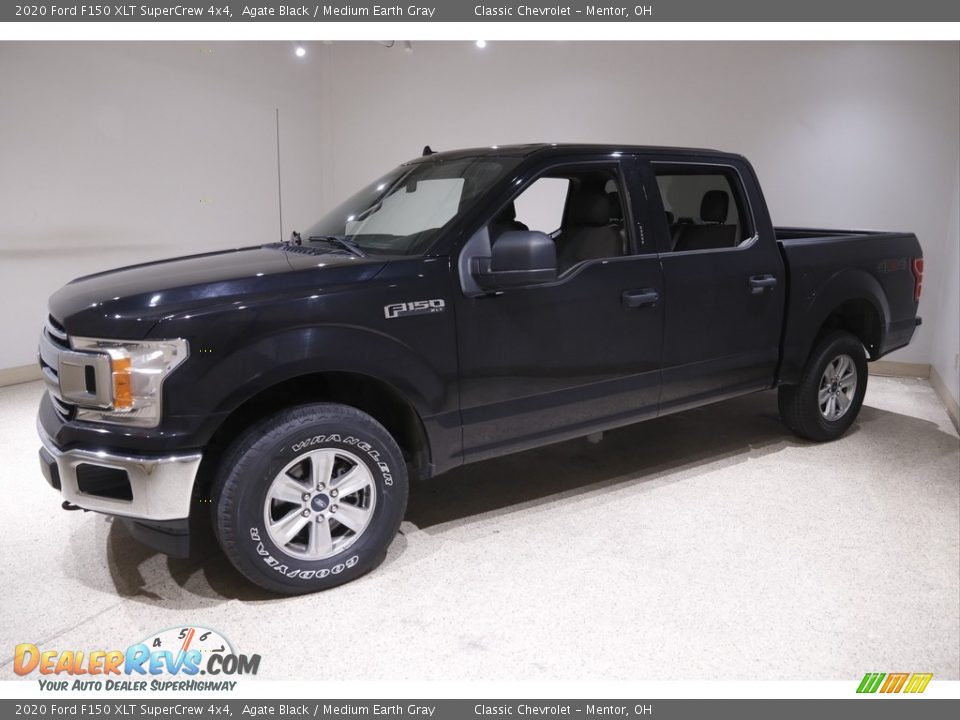 2020 Ford F150 XLT SuperCrew 4x4 Agate Black / Medium Earth Gray Photo #3