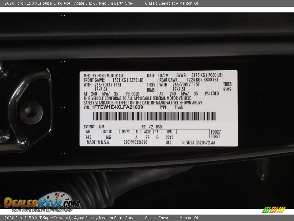 2020 Ford F150 XLT SuperCrew 4x4 Agate Black / Medium Earth Gray Photo #21