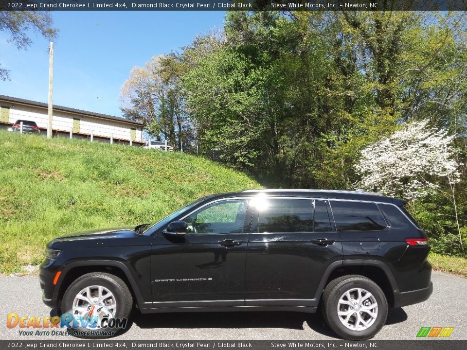 2022 Jeep Grand Cherokee L Limited 4x4 Diamond Black Crystal Pearl / Global Black Photo #1