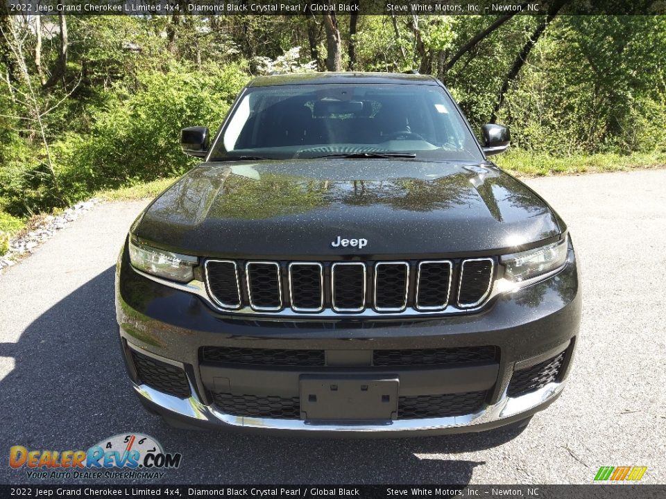 2022 Jeep Grand Cherokee L Limited 4x4 Diamond Black Crystal Pearl / Global Black Photo #3