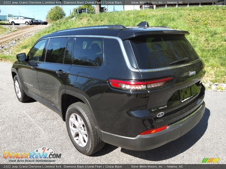 2022 Jeep Grand Cherokee L Limited 4x4 Diamond Black Crystal Pearl / Global Black Photo #8