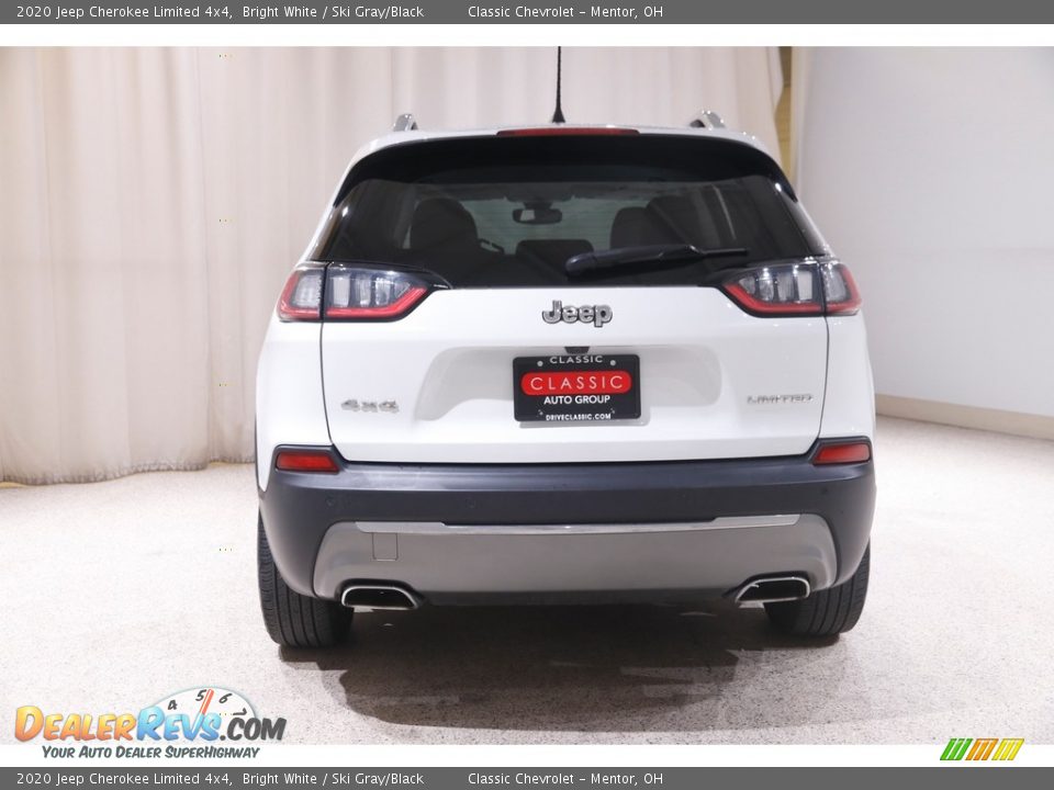 2020 Jeep Cherokee Limited 4x4 Bright White / Ski Gray/Black Photo #20