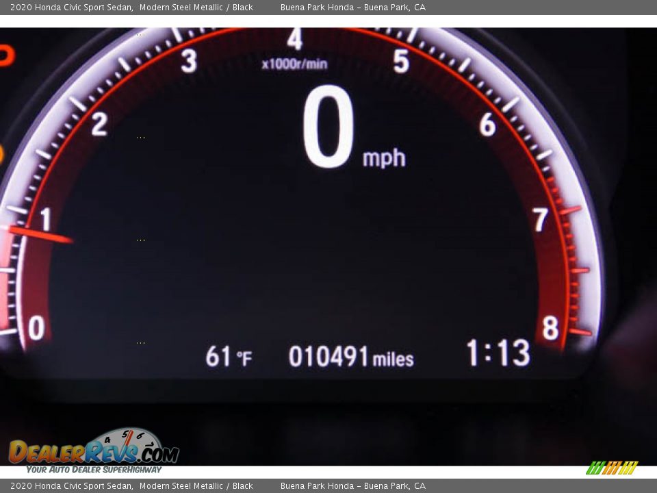 2020 Honda Civic Sport Sedan Modern Steel Metallic / Black Photo #6