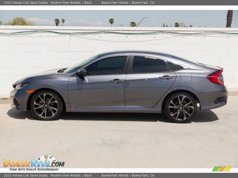 2020 Honda Civic Sport Sedan Modern Steel Metallic / Black Photo #8