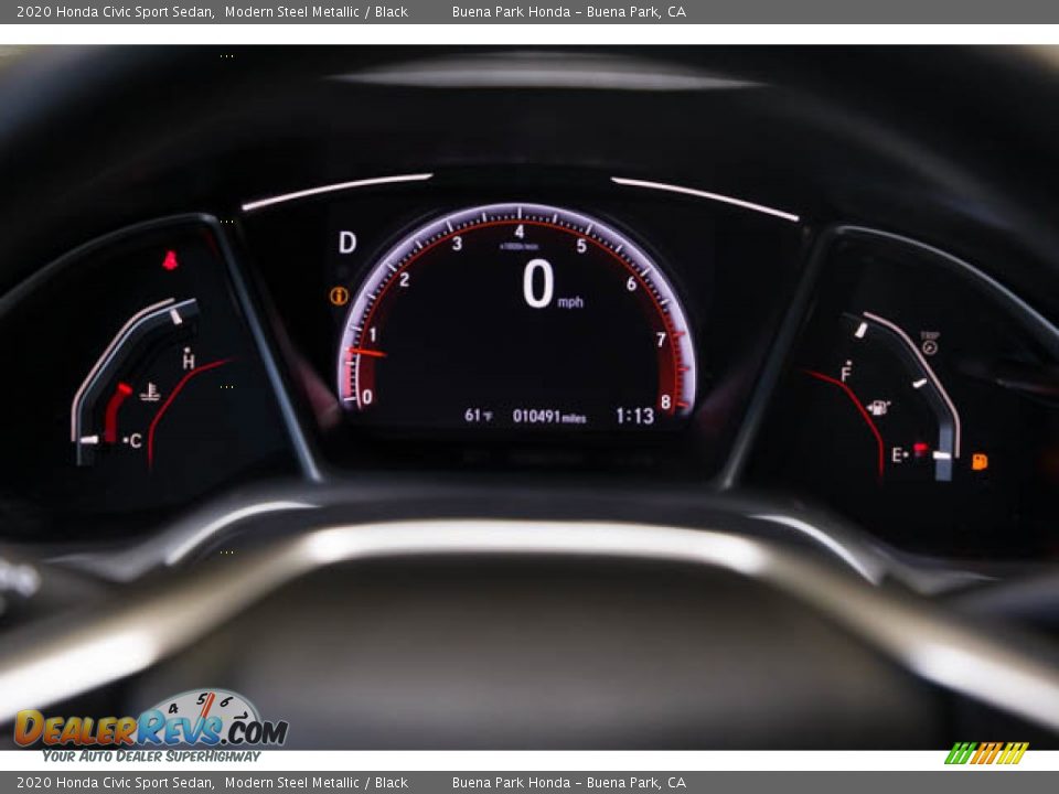 2020 Honda Civic Sport Sedan Modern Steel Metallic / Black Photo #26