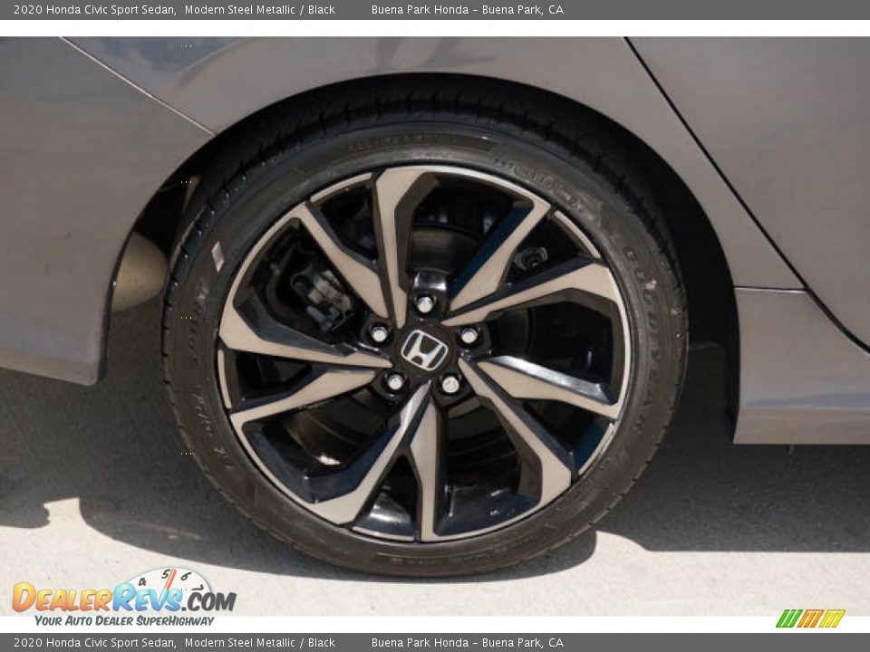2020 Honda Civic Sport Sedan Modern Steel Metallic / Black Photo #34