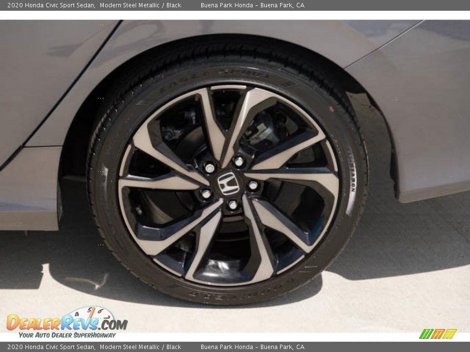2020 Honda Civic Sport Sedan Modern Steel Metallic / Black Photo #36