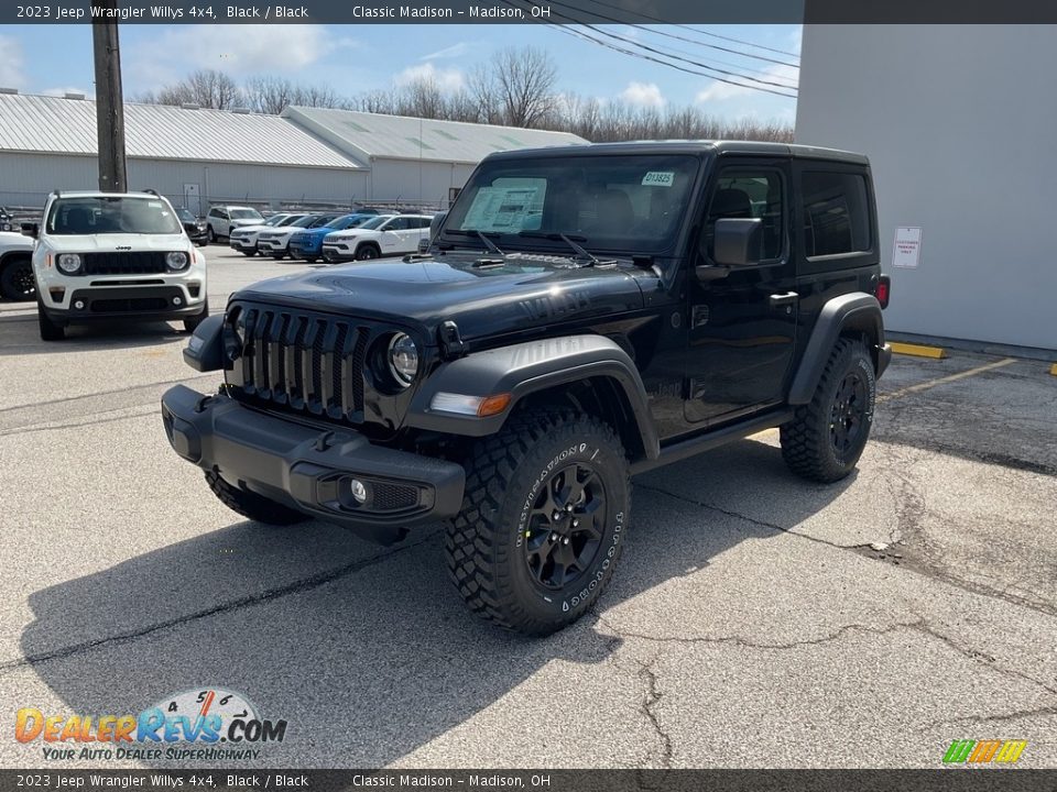 2023 Jeep Wrangler Willys 4x4 Black / Black Photo #6