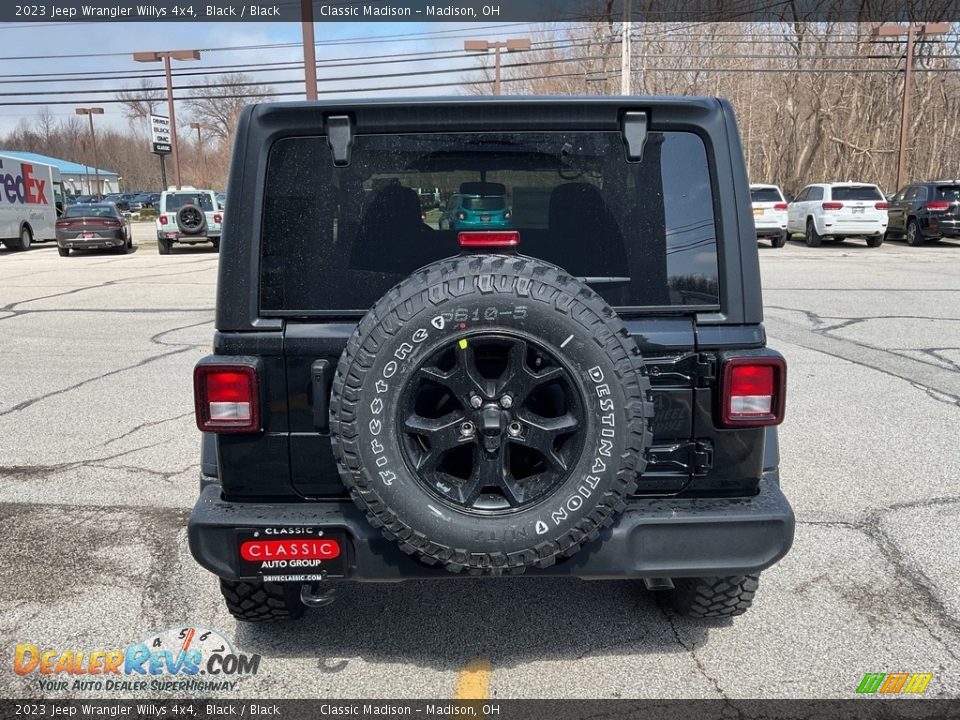 2023 Jeep Wrangler Willys 4x4 Black / Black Photo #10