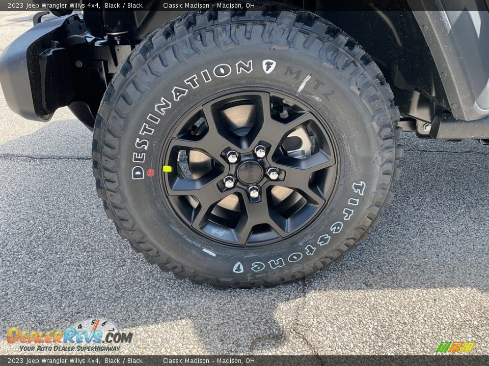 2023 Jeep Wrangler Willys 4x4 Black / Black Photo #12