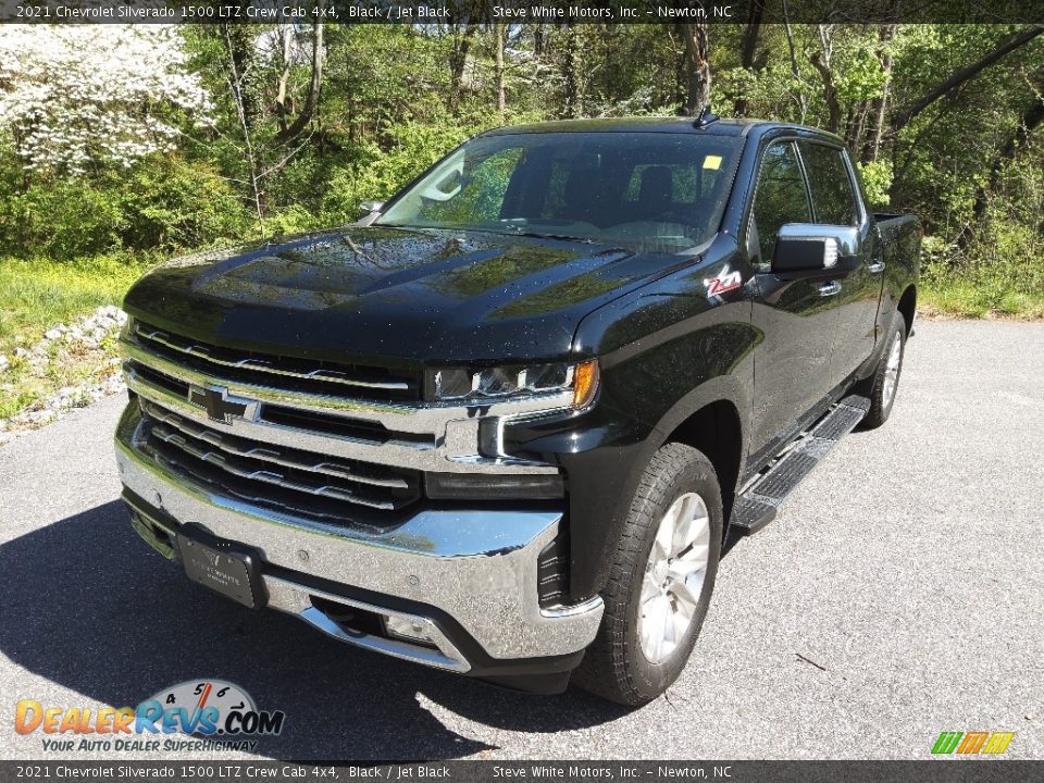 2021 Chevrolet Silverado 1500 LTZ Crew Cab 4x4 Black / Jet Black Photo #2