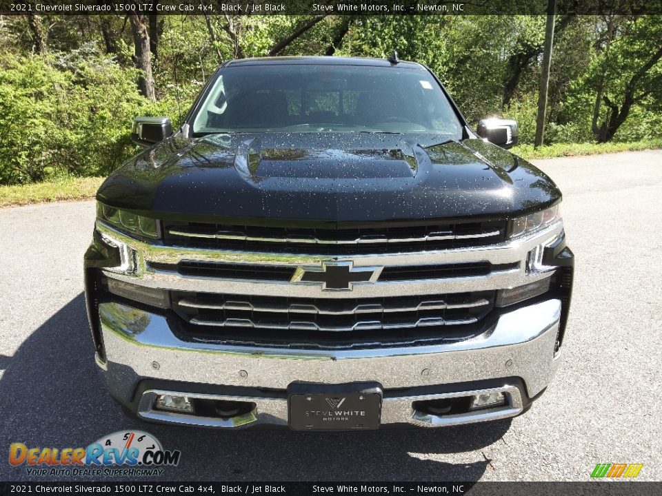 2021 Chevrolet Silverado 1500 LTZ Crew Cab 4x4 Black / Jet Black Photo #3