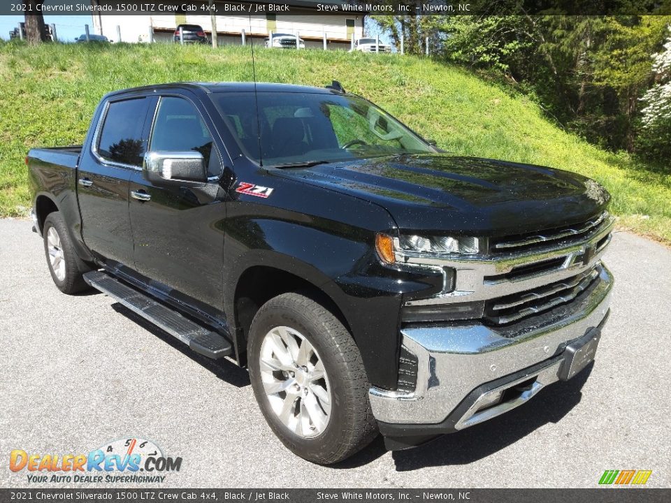 2021 Chevrolet Silverado 1500 LTZ Crew Cab 4x4 Black / Jet Black Photo #4