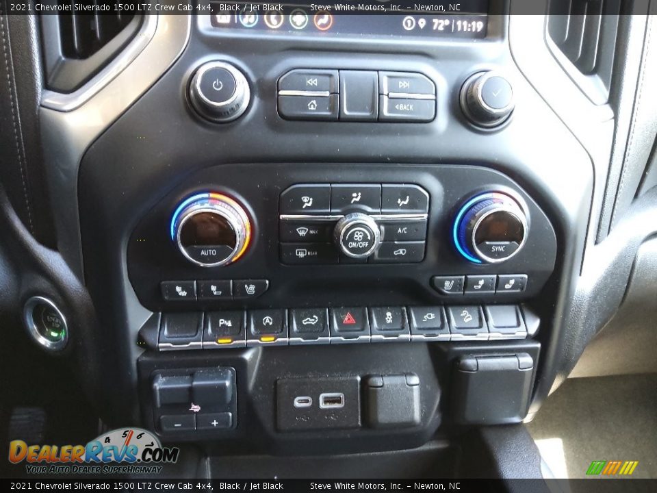 2021 Chevrolet Silverado 1500 LTZ Crew Cab 4x4 Black / Jet Black Photo #28