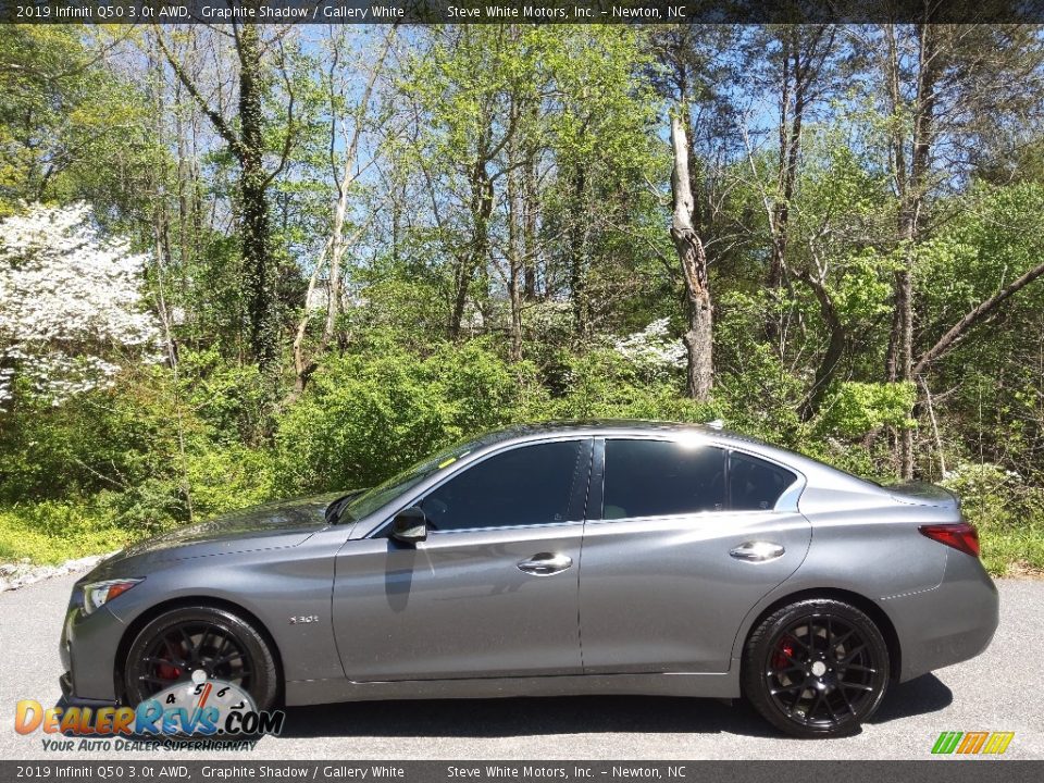 2019 Infiniti Q50 3.0t AWD Graphite Shadow / Gallery White Photo #1