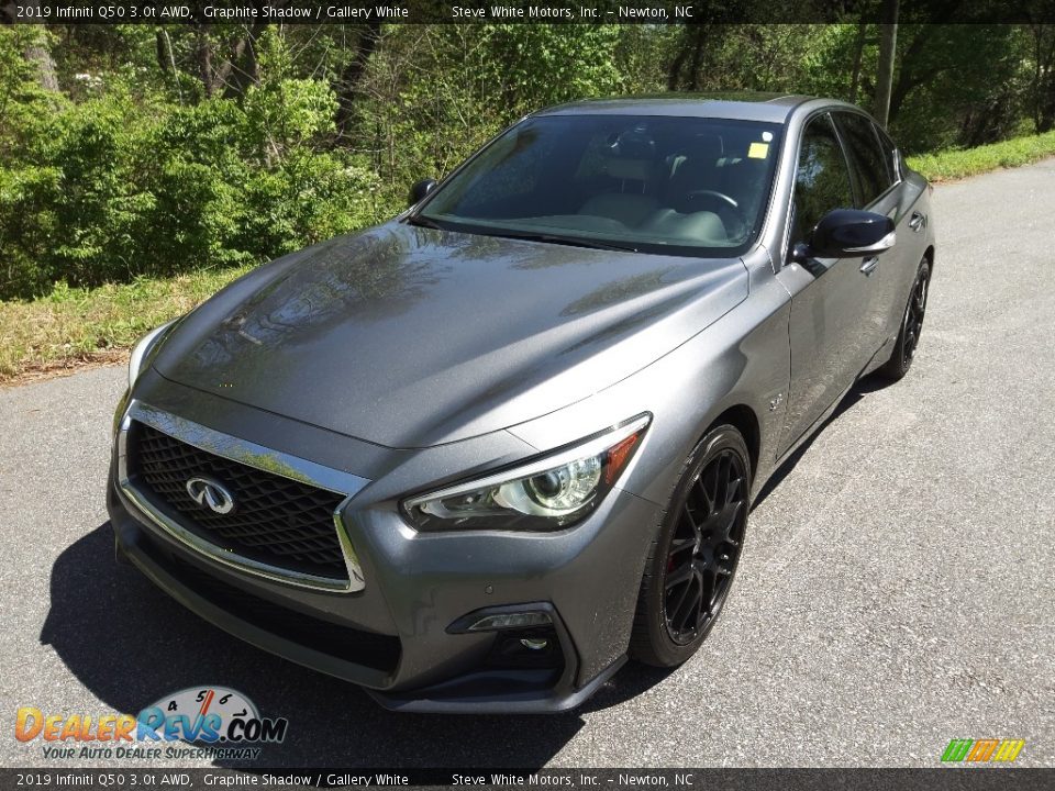 2019 Infiniti Q50 3.0t AWD Graphite Shadow / Gallery White Photo #2