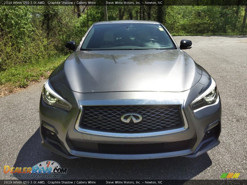 2019 Infiniti Q50 3.0t AWD Graphite Shadow / Gallery White Photo #3