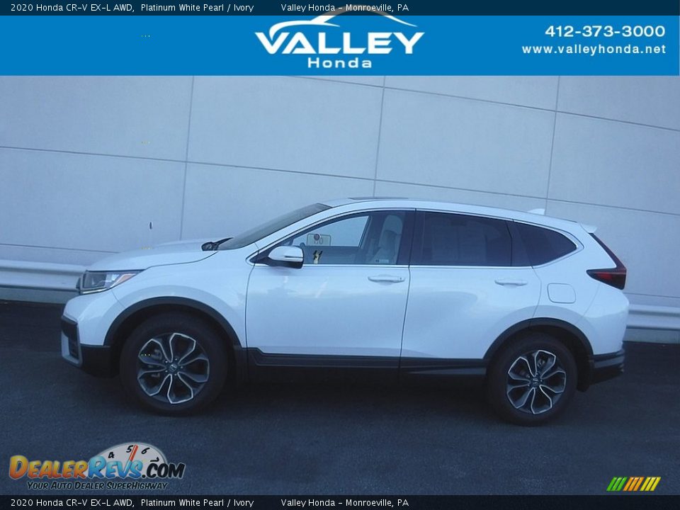 2020 Honda CR-V EX-L AWD Platinum White Pearl / Ivory Photo #2