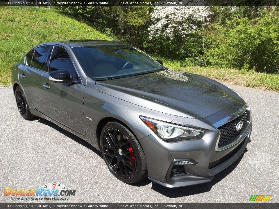 2019 Infiniti Q50 3.0t AWD Graphite Shadow / Gallery White Photo #4