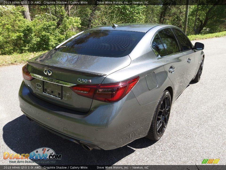 2019 Infiniti Q50 3.0t AWD Graphite Shadow / Gallery White Photo #6