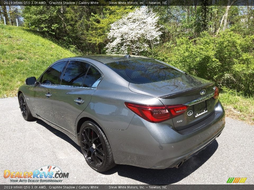 2019 Infiniti Q50 3.0t AWD Graphite Shadow / Gallery White Photo #8