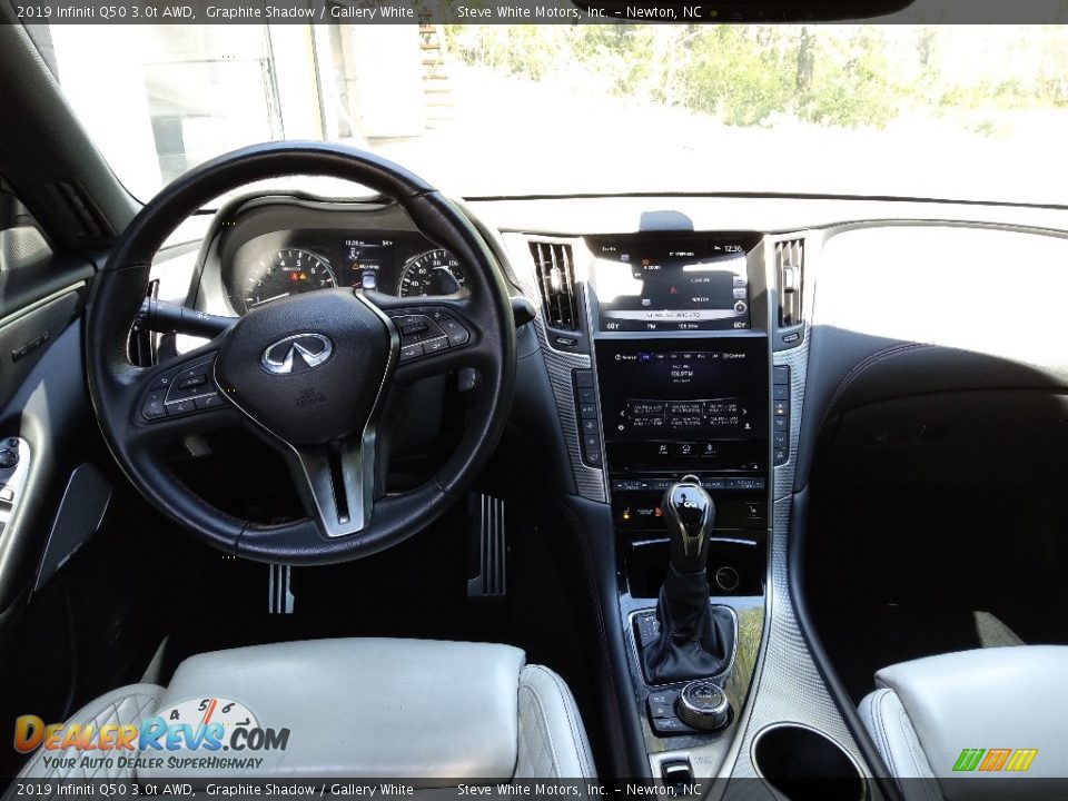 2019 Infiniti Q50 3.0t AWD Graphite Shadow / Gallery White Photo #16