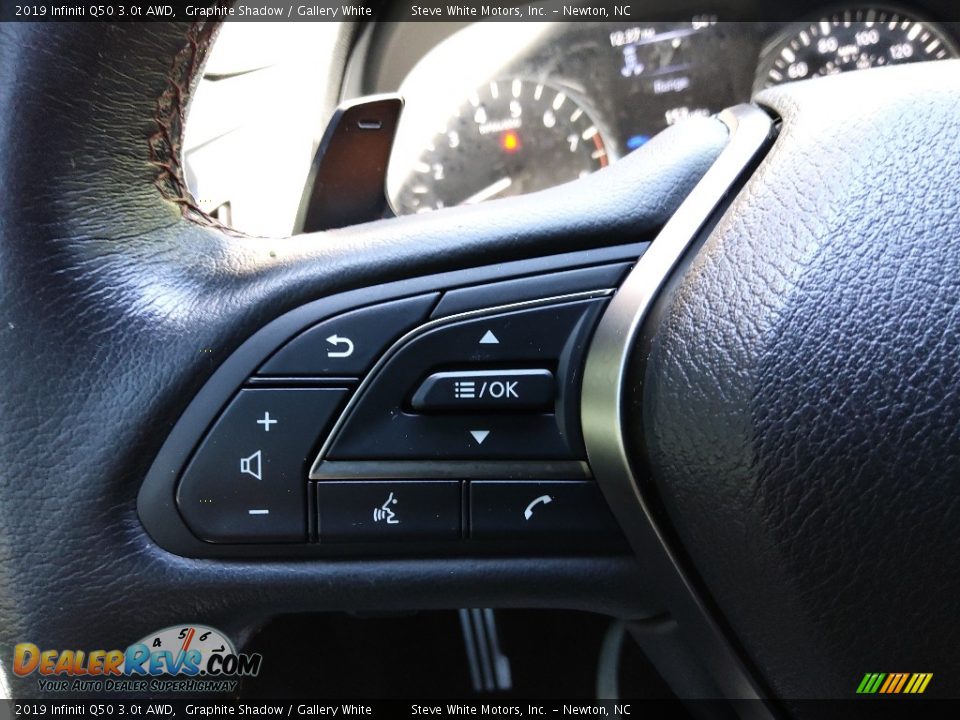 2019 Infiniti Q50 3.0t AWD Graphite Shadow / Gallery White Photo #17