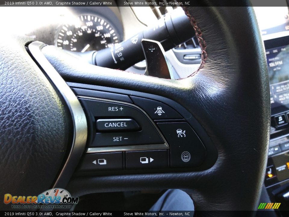 2019 Infiniti Q50 3.0t AWD Graphite Shadow / Gallery White Photo #18