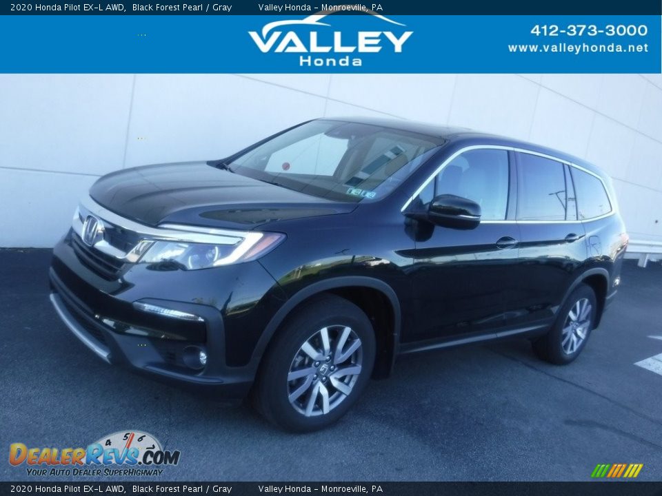 2020 Honda Pilot EX-L AWD Black Forest Pearl / Gray Photo #1