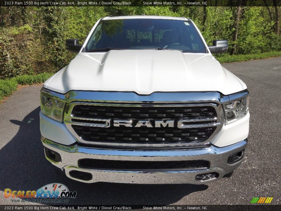 2023 Ram 1500 Big Horn Crew Cab 4x4 Bright White / Diesel Gray/Black Photo #3