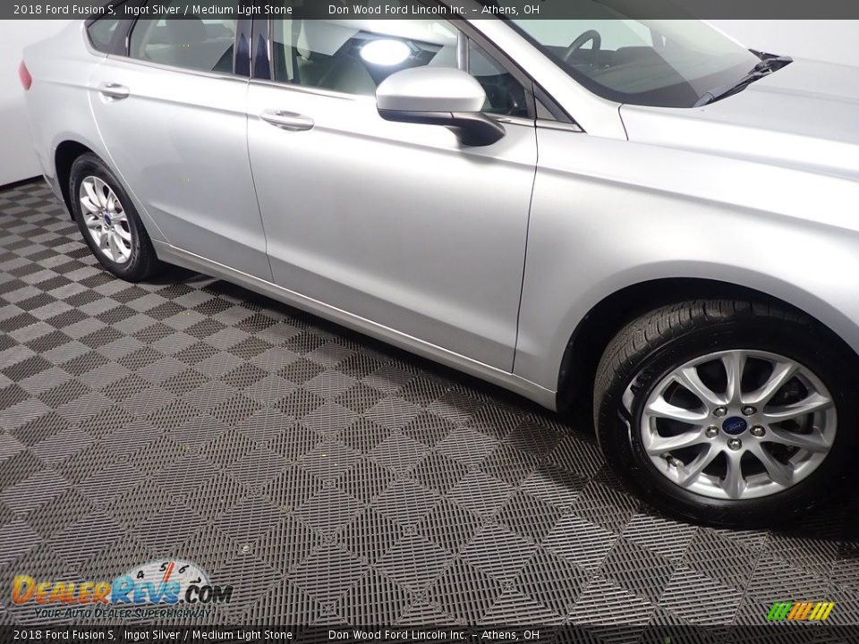2018 Ford Fusion S Ingot Silver / Medium Light Stone Photo #4
