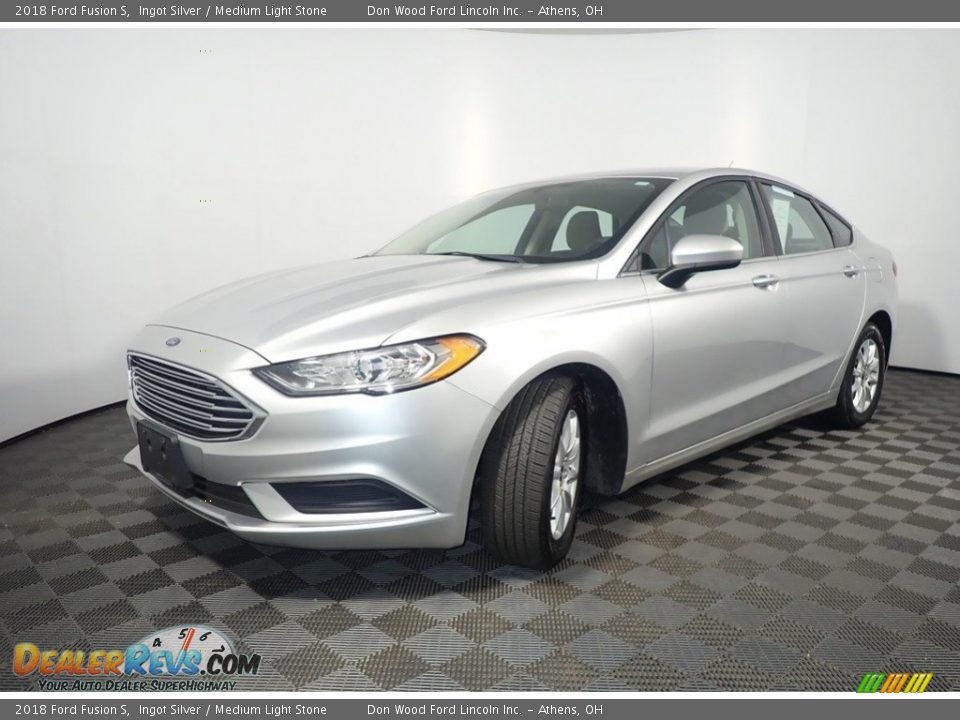 2018 Ford Fusion S Ingot Silver / Medium Light Stone Photo #8