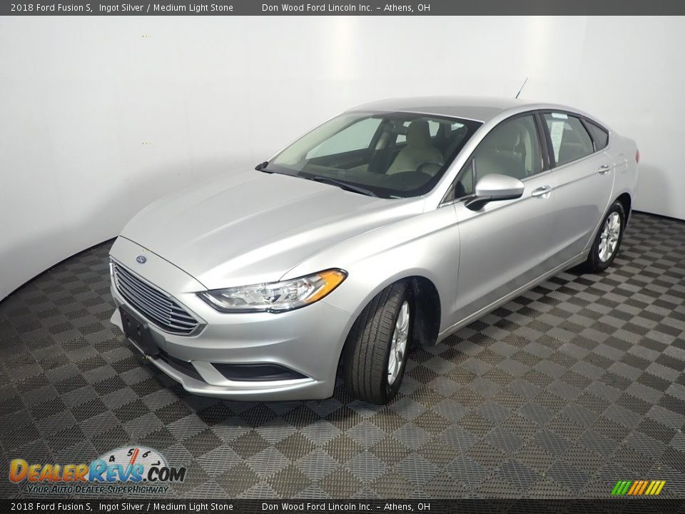 2018 Ford Fusion S Ingot Silver / Medium Light Stone Photo #9