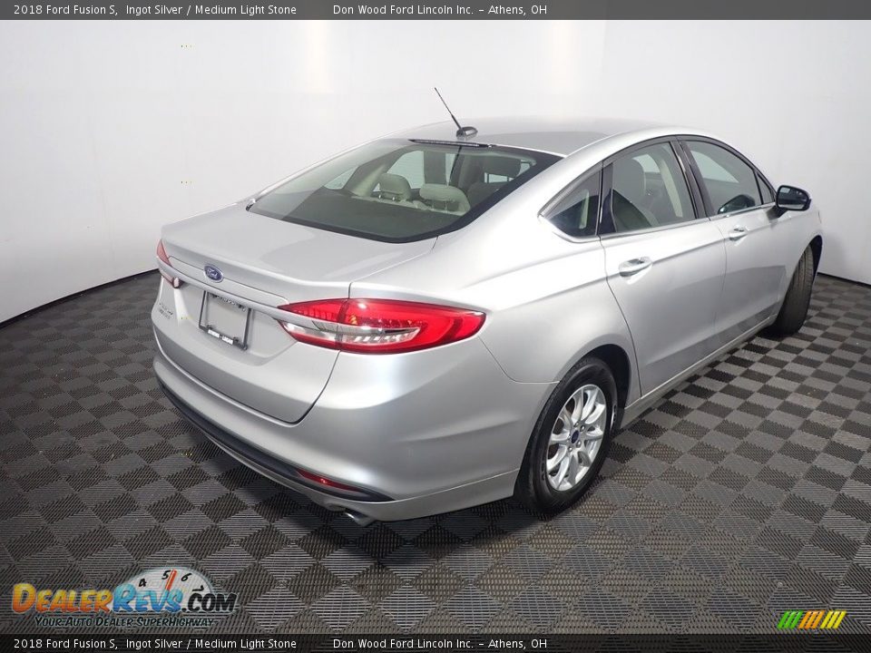 2018 Ford Fusion S Ingot Silver / Medium Light Stone Photo #17