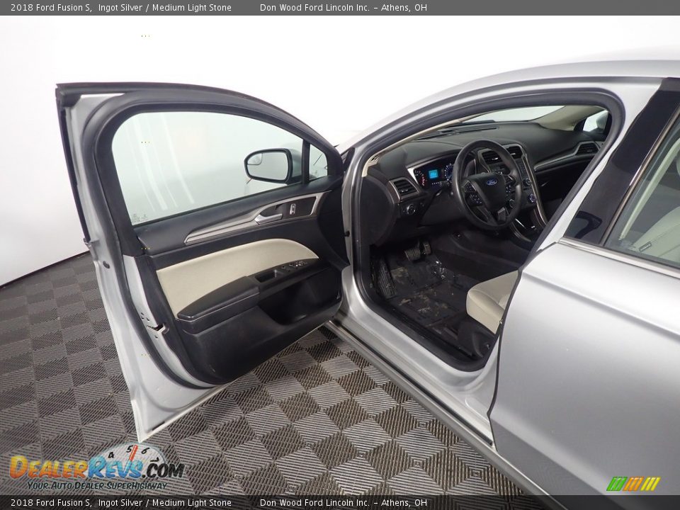 2018 Ford Fusion S Ingot Silver / Medium Light Stone Photo #18