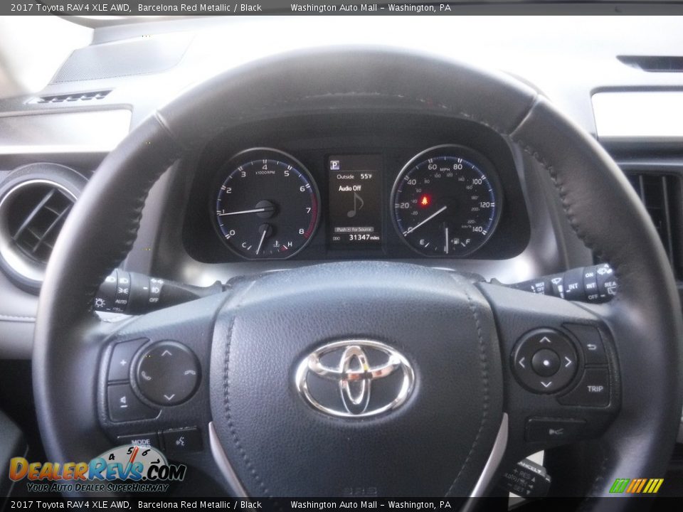 2017 Toyota RAV4 XLE AWD Barcelona Red Metallic / Black Photo #25