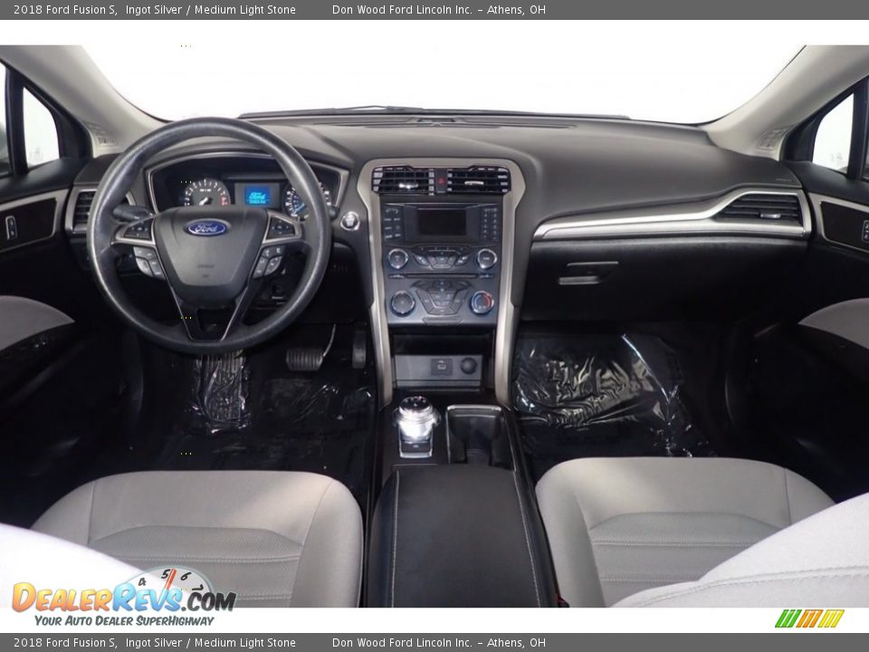 2018 Ford Fusion S Ingot Silver / Medium Light Stone Photo #22
