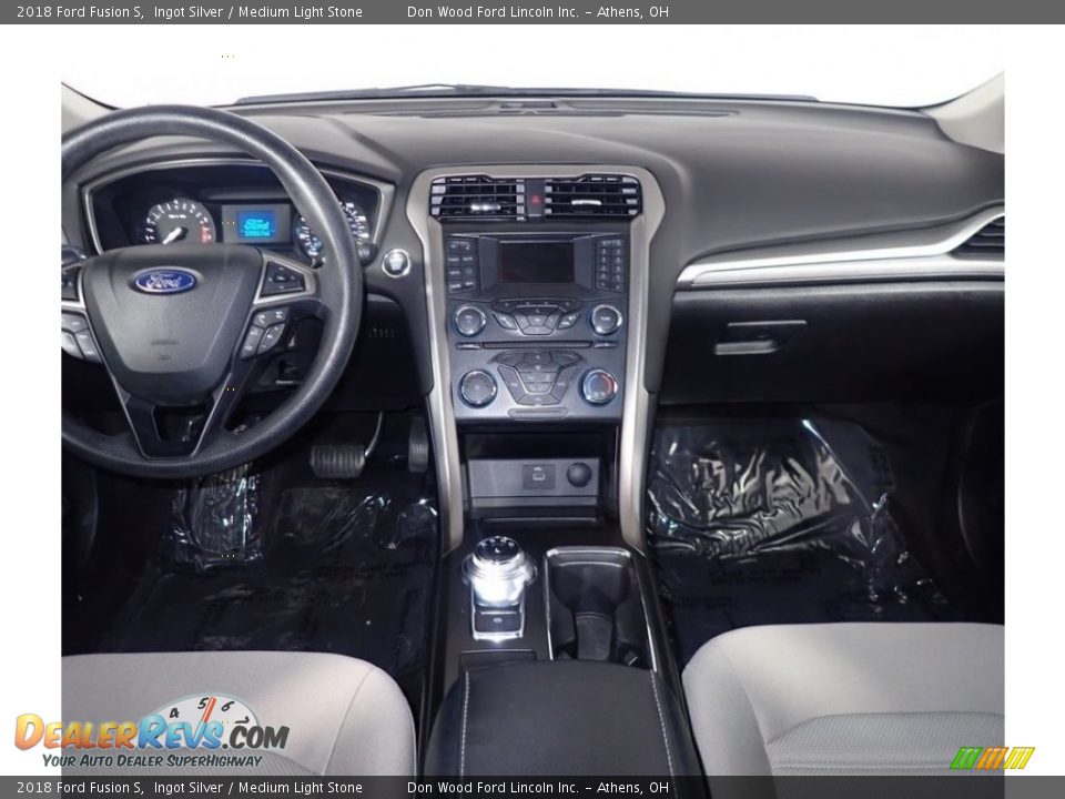 2018 Ford Fusion S Ingot Silver / Medium Light Stone Photo #23