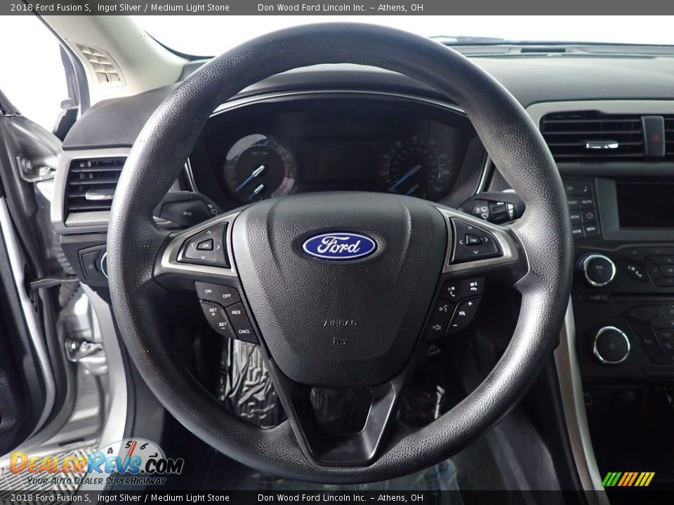 2018 Ford Fusion S Ingot Silver / Medium Light Stone Photo #25