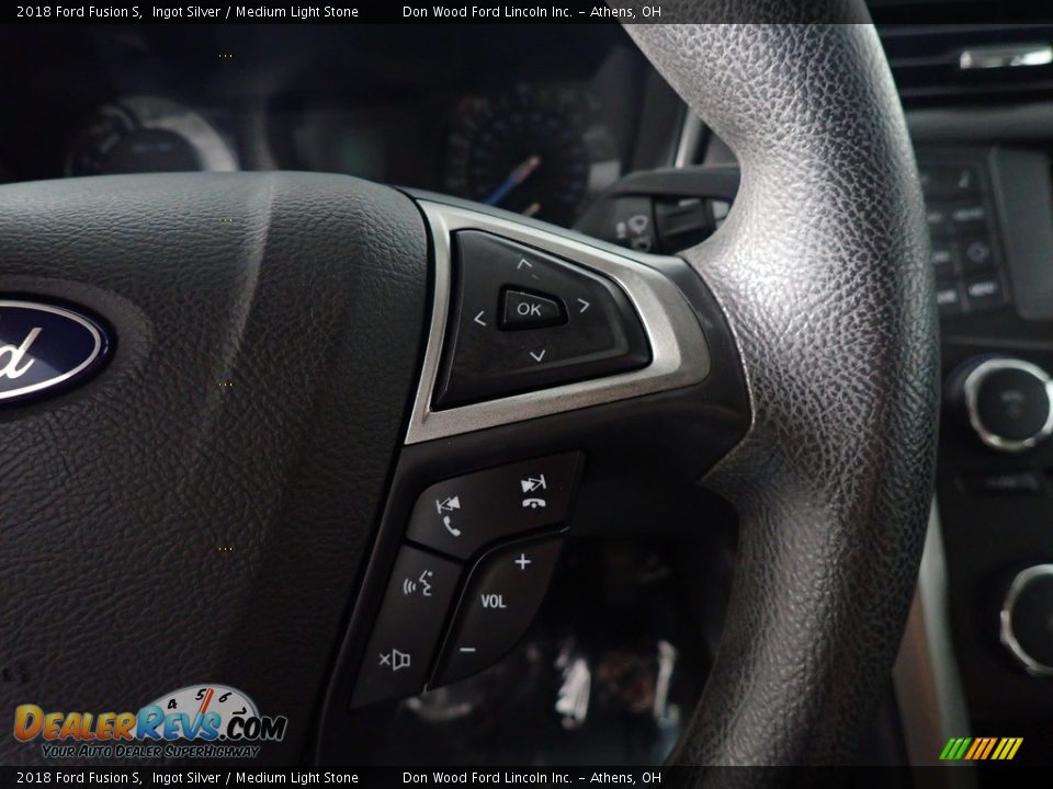 2018 Ford Fusion S Ingot Silver / Medium Light Stone Photo #28