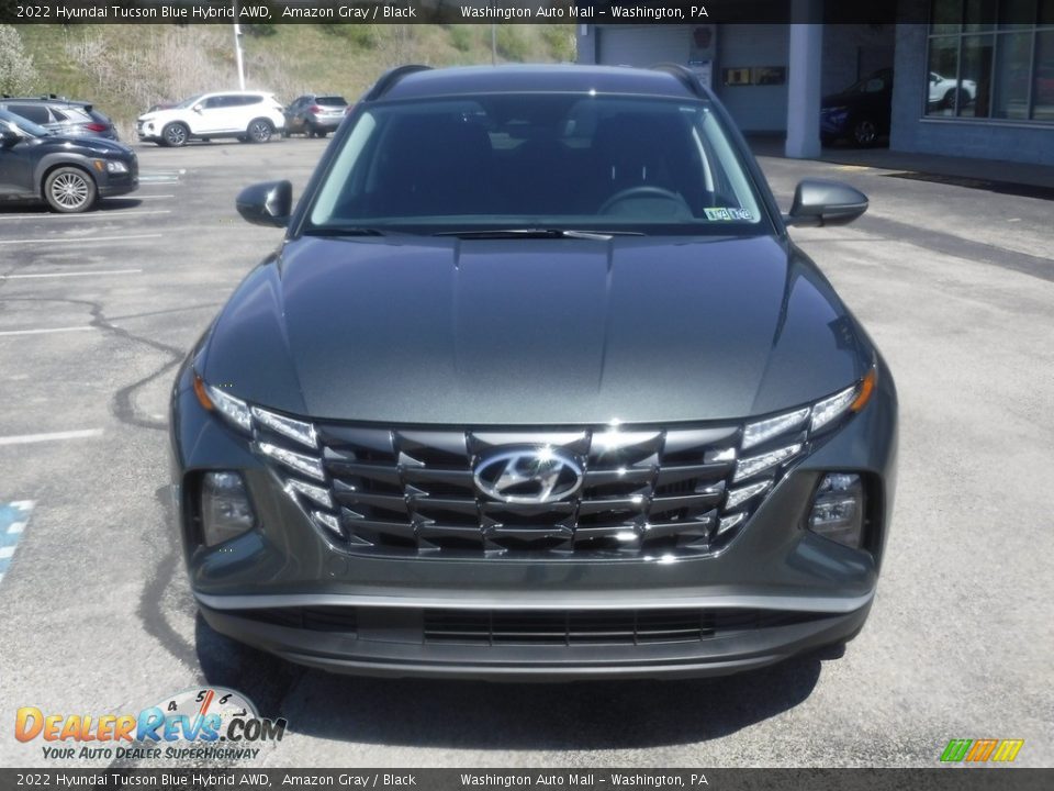 2022 Hyundai Tucson Blue Hybrid AWD Amazon Gray / Black Photo #4
