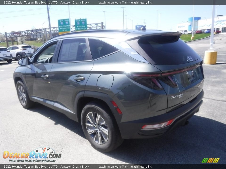 2022 Hyundai Tucson Blue Hybrid AWD Amazon Gray / Black Photo #7