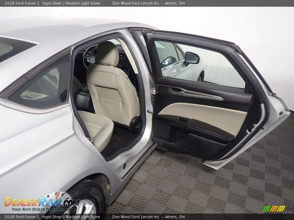 2018 Ford Fusion S Ingot Silver / Medium Light Stone Photo #34