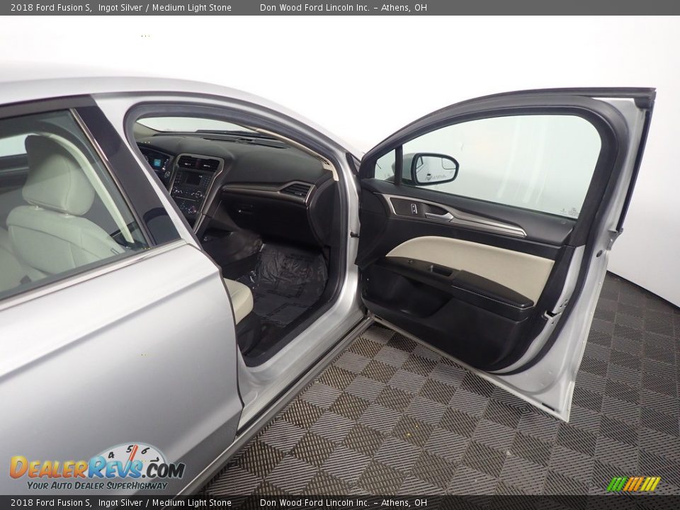 2018 Ford Fusion S Ingot Silver / Medium Light Stone Photo #36