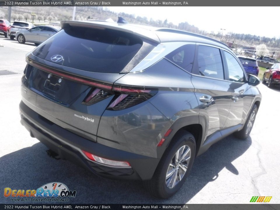 2022 Hyundai Tucson Blue Hybrid AWD Amazon Gray / Black Photo #12