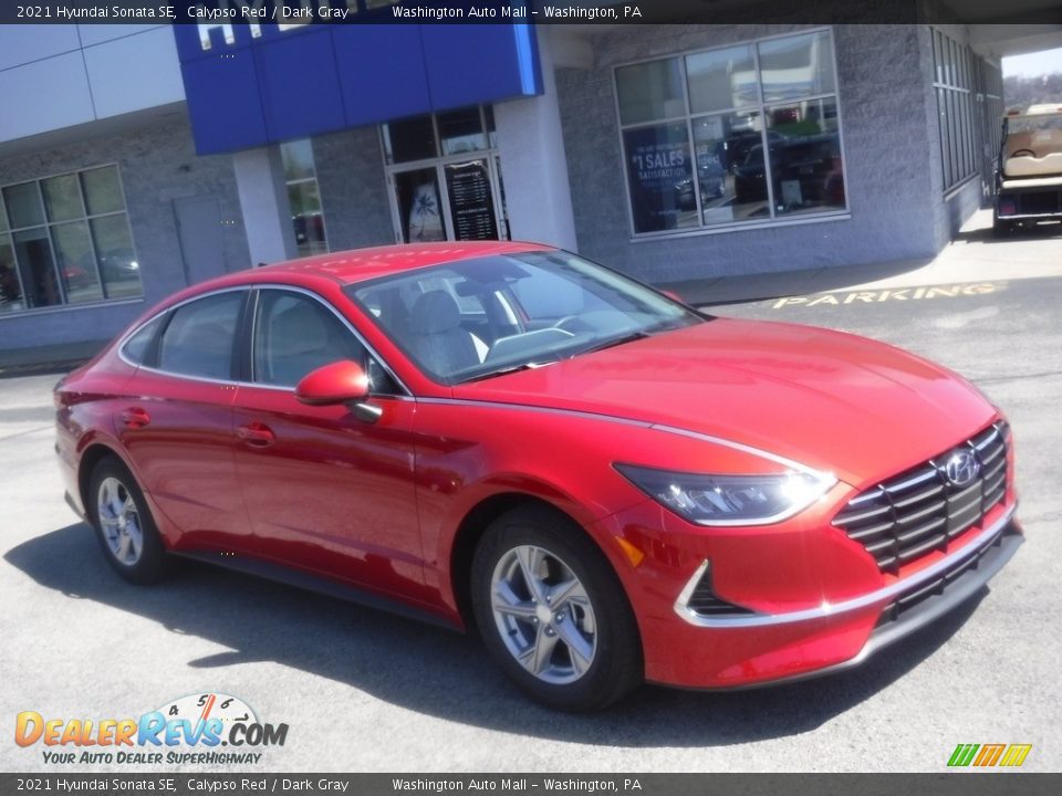 2021 Hyundai Sonata SE Calypso Red / Dark Gray Photo #1