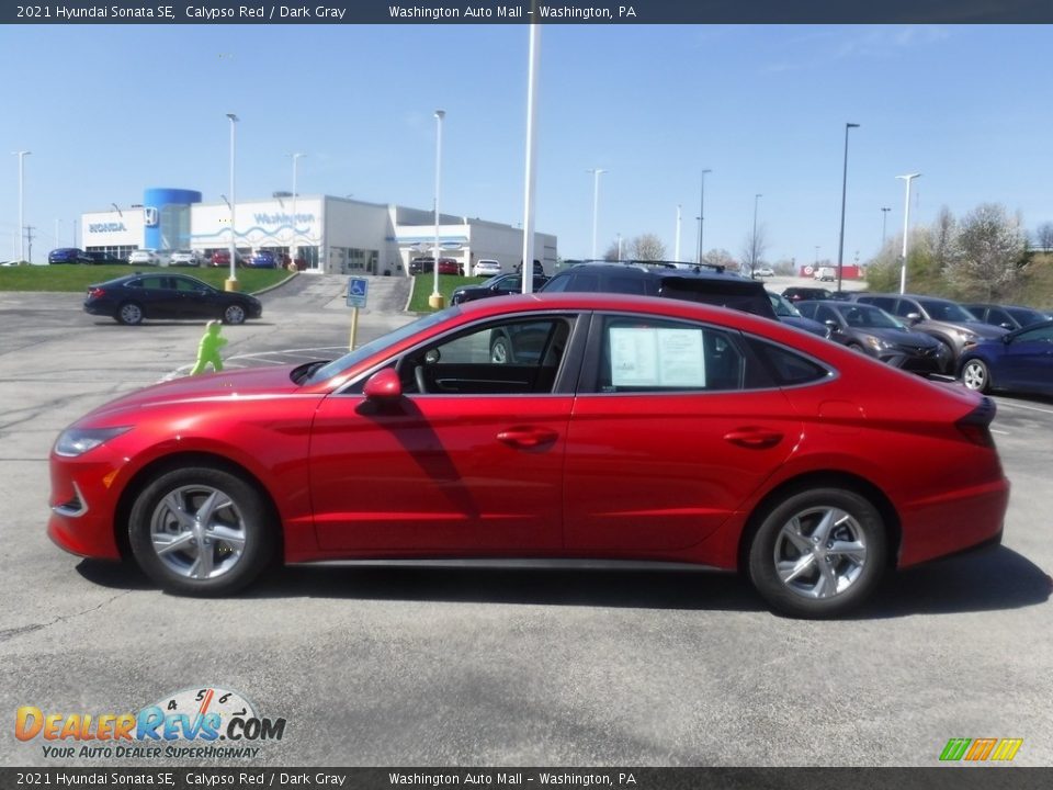 2021 Hyundai Sonata SE Calypso Red / Dark Gray Photo #6