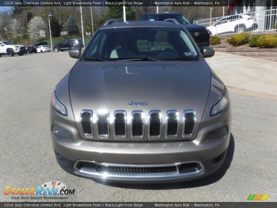 2016 Jeep Cherokee Limited 4x4 Light Brownstone Pearl / Black/Light Frost Beige Photo #12